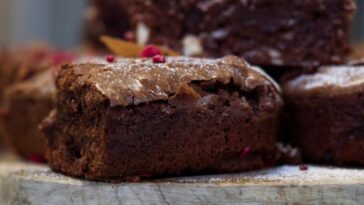 Brownies con vino tinto