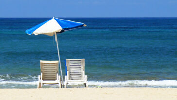 Coger sitio en la playa