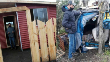 Después de pasar frío en la calle, un joven consigue una casa digna