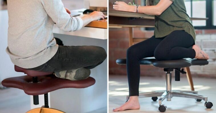 Diseñan una silla para quienes aman sentarse con las piernas cruzadas