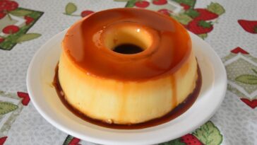 Flan de café sin huevos y sin horno