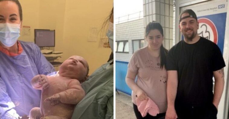 madre pensó que estaba embarazada de gemelos, pero tuvo una hija que pesaba casi 6 kg