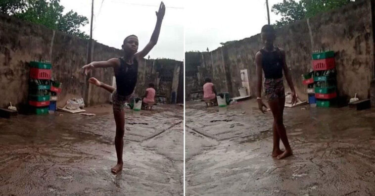 niño que bailaba ballet bajo la lluvia recibe una beca en los Estados Unidos