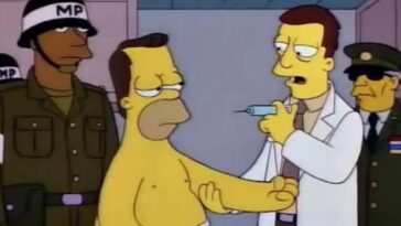 Vacunan contra la covid-19 a Homero Simpson