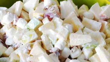 ensalada de manzana con crema