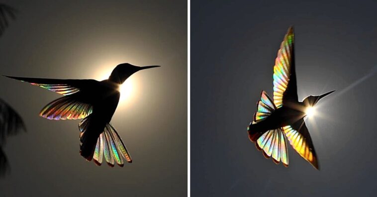 fotógrafo australiano capta a un "arcoíris de colibrí"