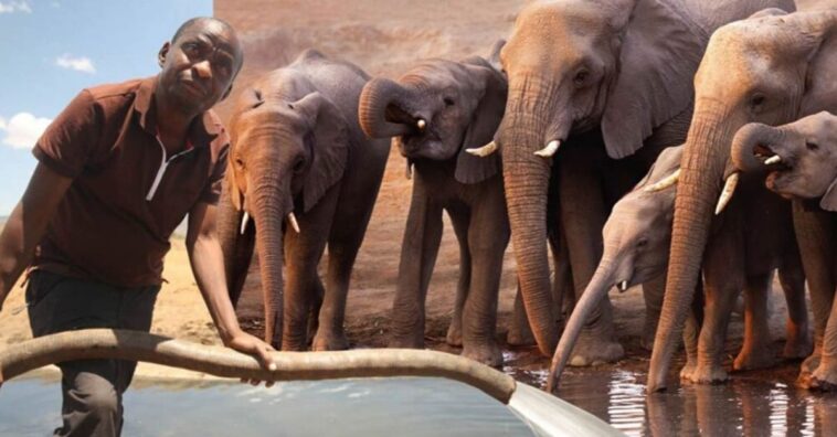 granjero recorre cientos de kilómetros para llevarle agua a miles de animales sedientos