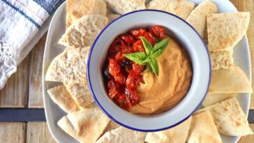 hummus de tomates cherrys asados