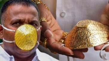 millonario usa una mascarilla de oro mientras que su país se muere de hambre