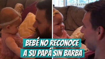 nena de 9 meses no reconoce a su padre sin barba