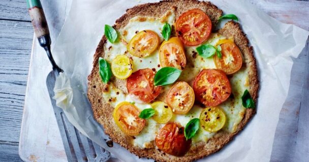 Receta De La Pizza De Coliflor Vegetariana