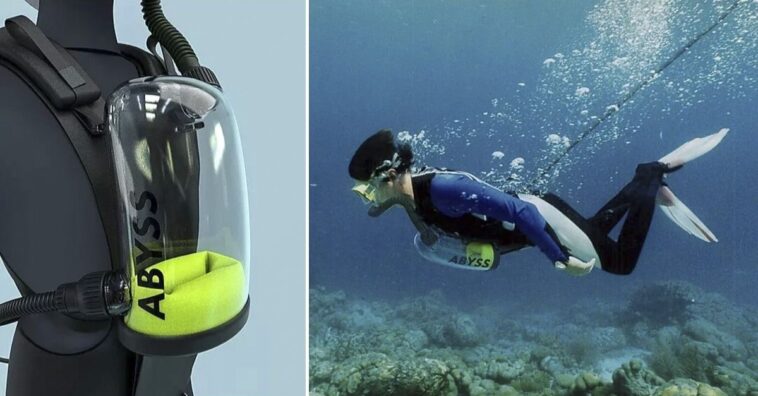 pulmón artificial que permite respirar debajo del agua