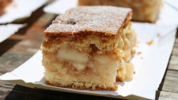 tarta de manzana en la licuadora